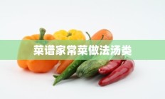 菜谱家常菜做法汤类