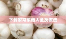 下载家常菜谱大全及做法