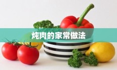 炖肉的家常做法