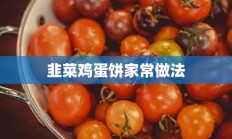 韭菜鸡蛋饼家常做法