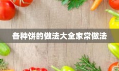 各种饼的做法大全家常做法