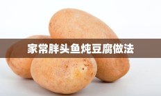 家常胖头鱼炖豆腐做法