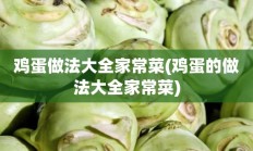 鸡蛋做法大全家常菜(鸡蛋的做法大全家常菜)