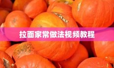 拉面家常做法视频教程