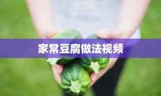 家常豆腐做法视频