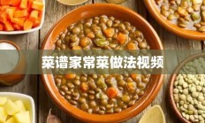 菜谱家常菜做法视频