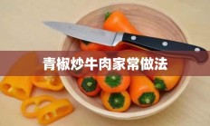 青椒炒牛肉家常做法