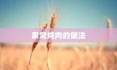 家常炖肉的做法