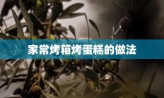 家常烤箱烤蛋糕的做法