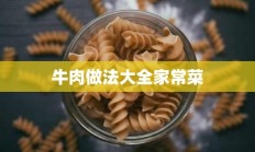 牛肉做法大全家常菜