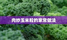 肉炒玉米粒的家常做法