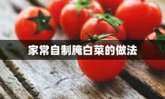 家常自制腌白菜的做法