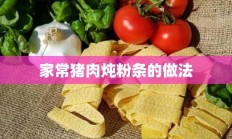 家常猪肉炖粉条的做法