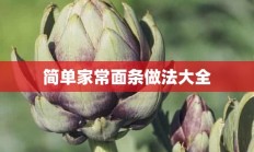 简单家常面条做法大全