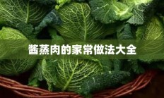 酱蒸肉的家常做法大全