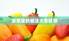 家常菜的做法大全视频