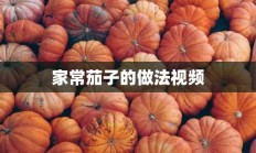 家常茄子的做法视频