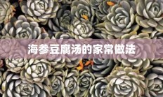 海参豆腐汤的家常做法