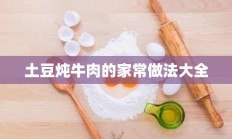 土豆炖牛肉的家常做法大全