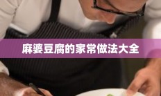 麻婆豆腐的家常做法大全