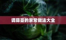 调蒜薹的家常做法大全