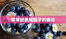 家常鲶鱼炖茄子的做法