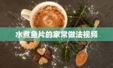 水煮鱼片的家常做法视频