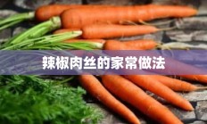 辣椒肉丝的家常做法