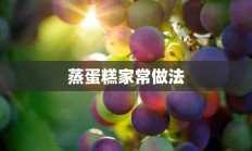 蒸蛋糕家常做法