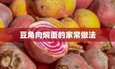 豆角肉焖面的家常做法