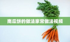 南瓜饼的做法家常做法视频