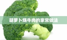 胡萝卜烧牛肉的家常做法