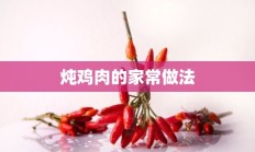 炖鸡肉的家常做法