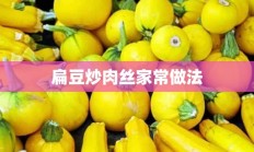 扁豆炒肉丝家常做法