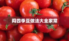 闷四季豆做法大全家常