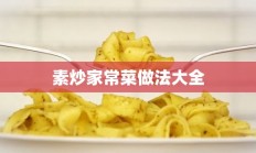 素炒家常菜做法大全