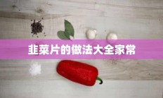 韭菜片的做法大全家常