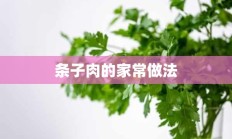 条子肉的家常做法