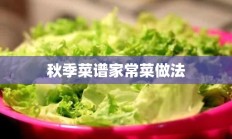 秋季菜谱家常菜做法