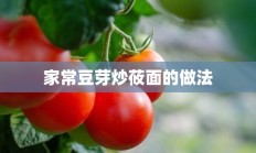 家常豆芽炒莜面的做法