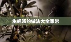 生蚝汤的做法大全家常