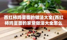 西红柿鸡蛋面的做法大全(西红柿鸡蛋面的家常做法大全怎么做)