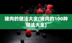 猪肉的做法大全(猪肉的100种做法大全)