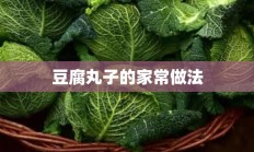 豆腐丸子的家常做法