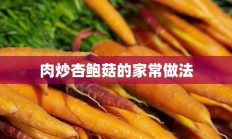 肉炒杏鲍菇的家常做法