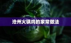 沧州火锅鸡的家常做法