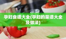 孕妇食谱大全(孕妇的菜谱大全及做法)