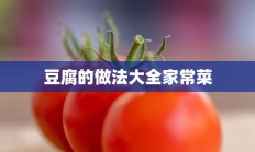 豆腐的做法大全家常菜