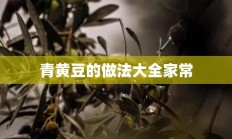 青黄豆的做法大全家常