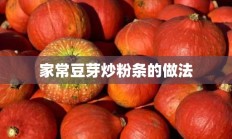 家常豆芽炒粉条的做法